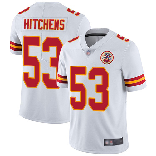 Men Kansas City Chiefs #53 Hitchens Anthony White Vapor Untouchable Limited Player Nike NFL Jersey